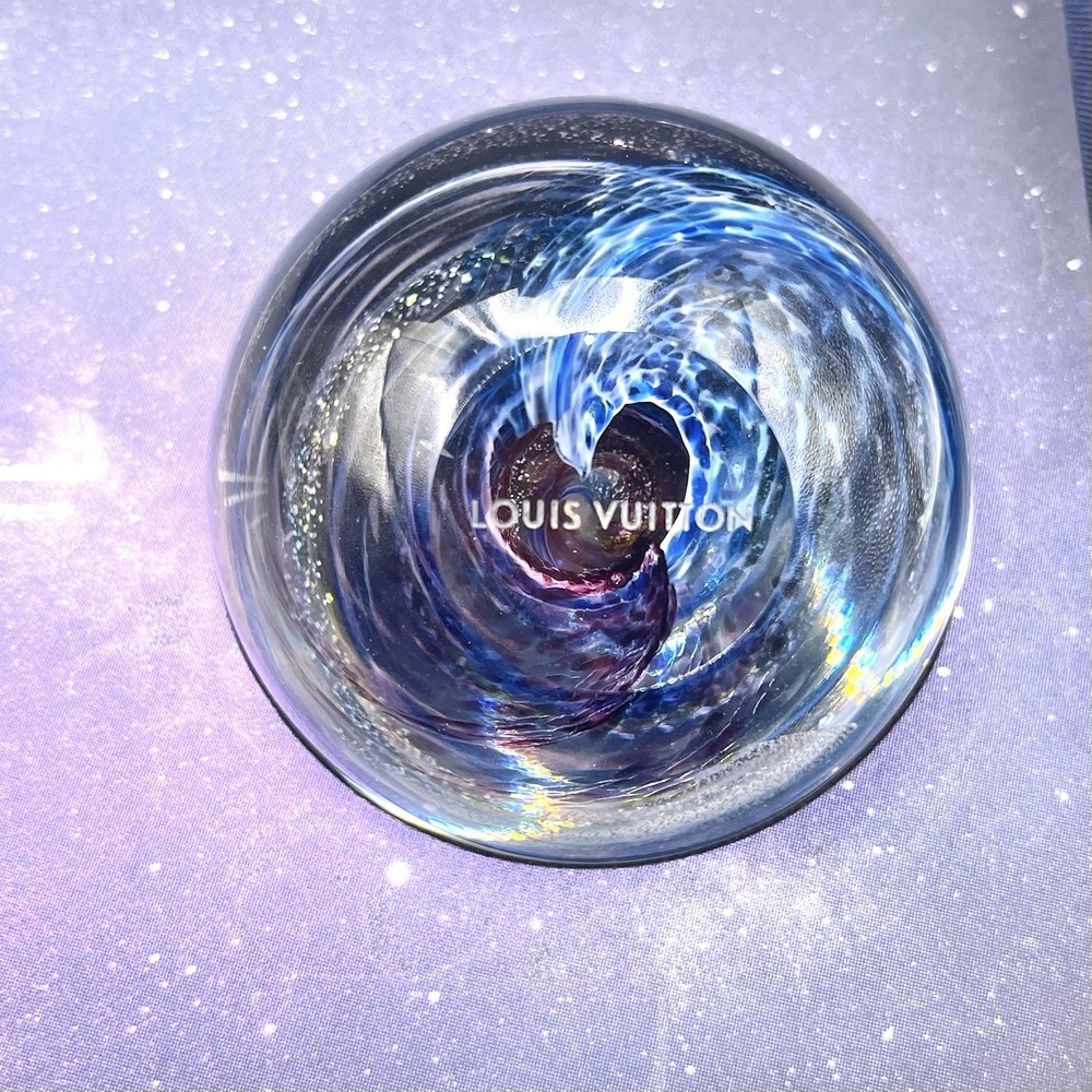 Louis Vuitton Stellar Times Galaxy Glass Paperweight VIP Gift w/ Box Rare